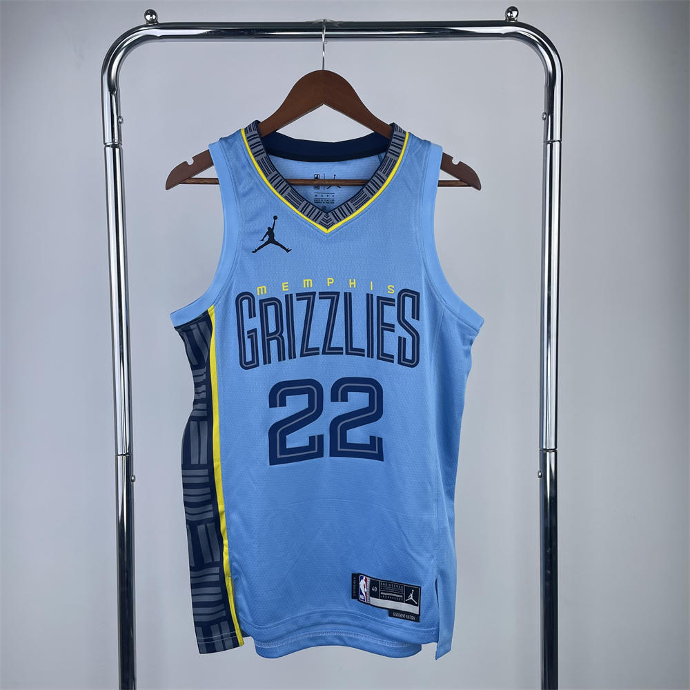 NBA Memphis Grizzies V-Neck Blue Jersey BANE#22 S-XXL
