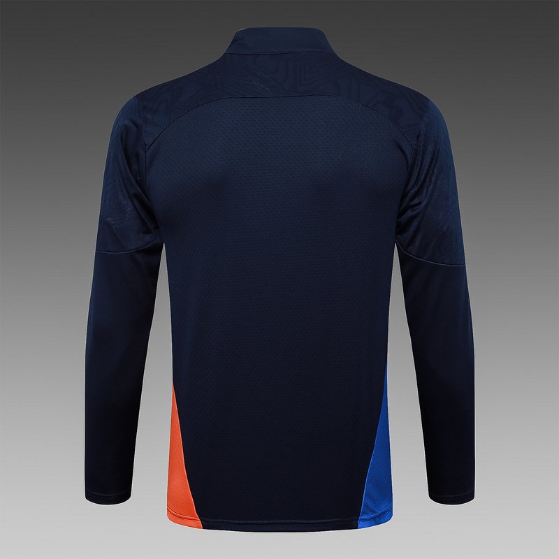 24/25 Marseilles Royal blue Long-sleeved half-pull training kit Football team kit