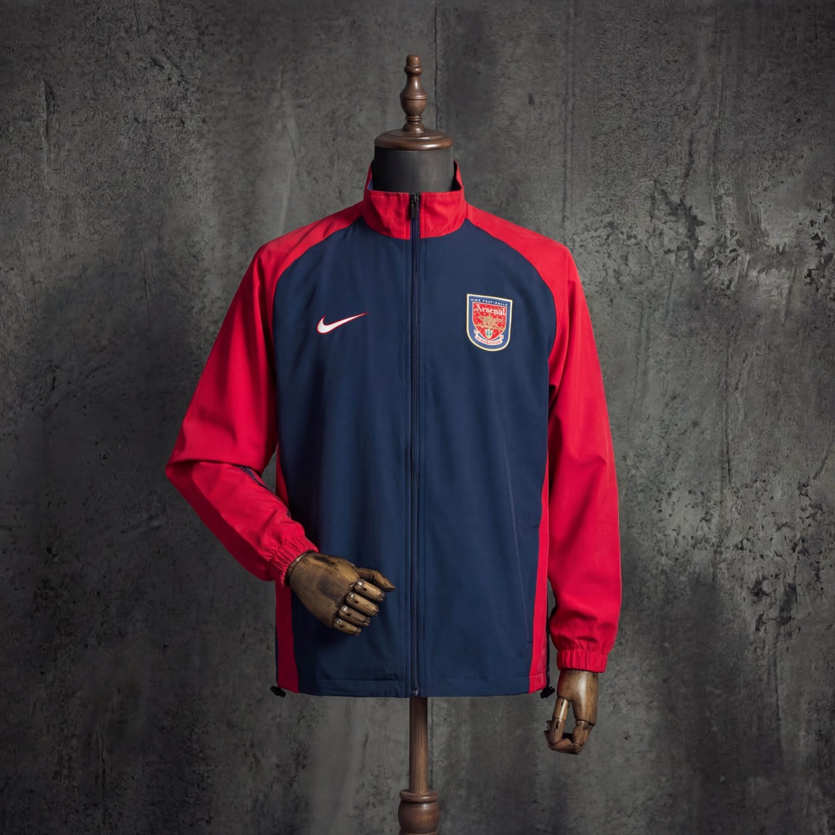 1998/99 Vintage Style Asenal Jacket Windbreaker Sport Unifom