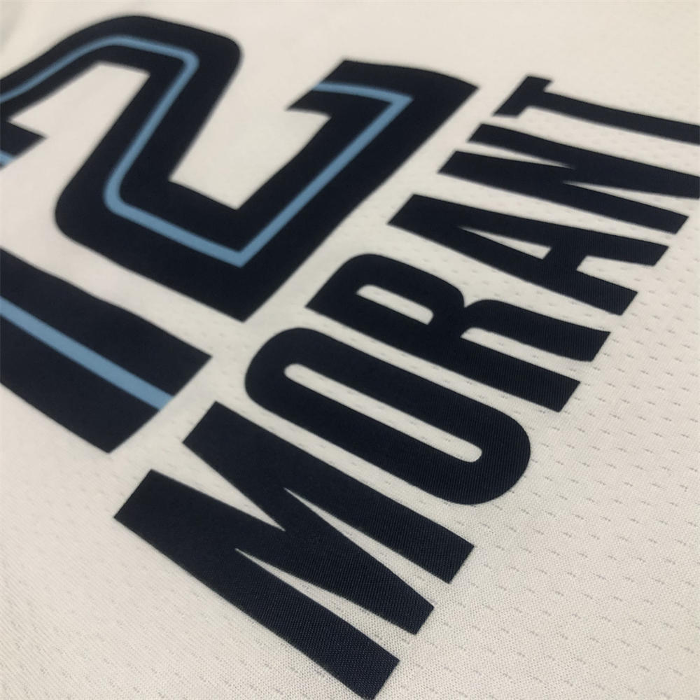 NBA Memphis Grizzies V-Neck White Jersey MORANT#12 S-XXL
