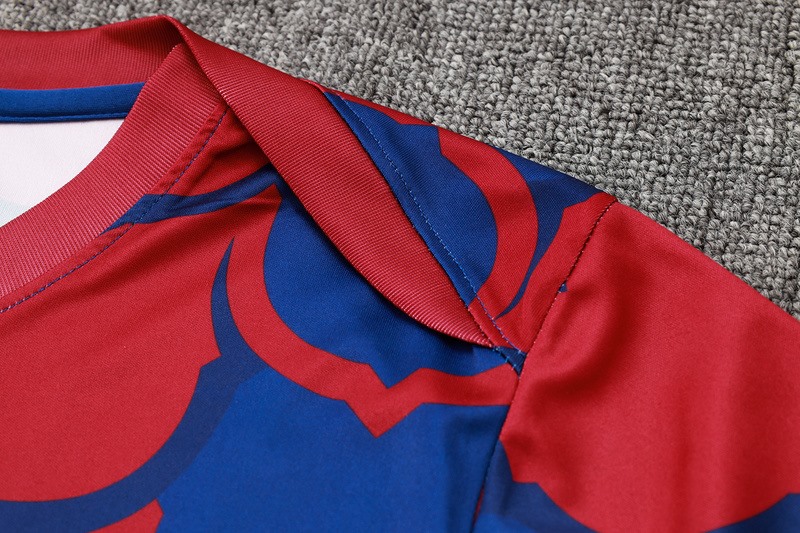 24/25 Barcelona Blue Red Training Set Shirt and Shorts