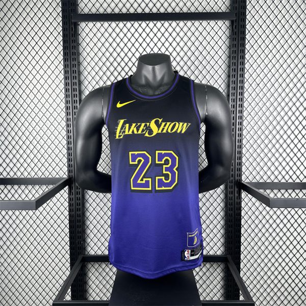 NBA Los Angeles Lakers 24/25 City Edition Purple Jersey JAMES#23 S-XXL
