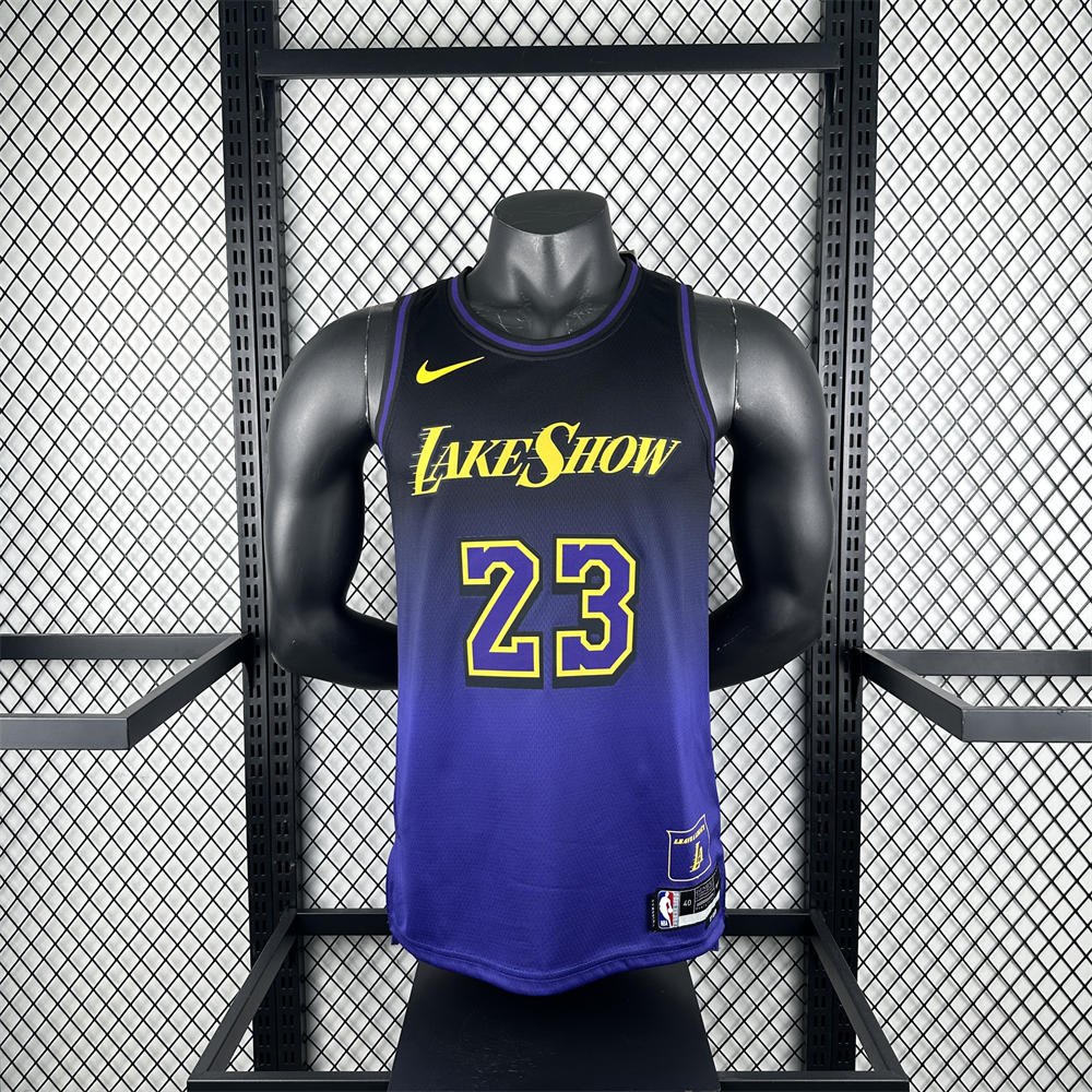 NBA Los Angeles Lakers 24/25 City Edition Purple Jersey JAMES#23 S-XXL