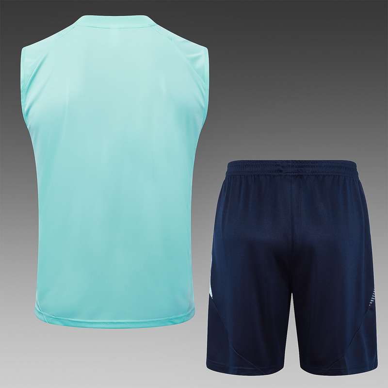 24/25 Real Madrid Light green Training Set Shirt and Shorts