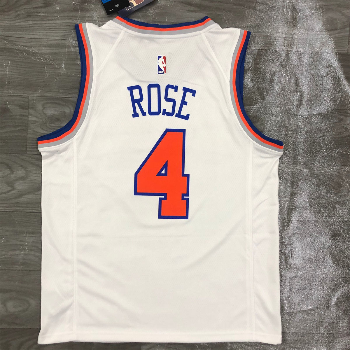 NBA New York Knicks Round Neck White jersey ROSE#4 S-XXL