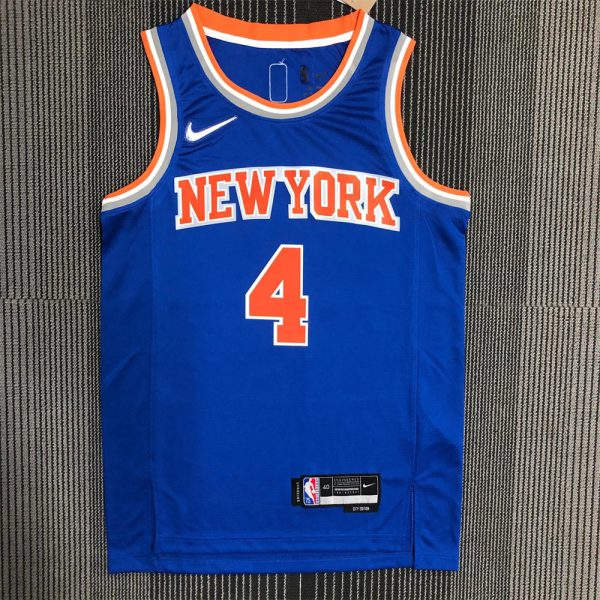NBA New York Knicks Round Neck Blue 75th Anniversary jersey ROSE#4 S-XXL