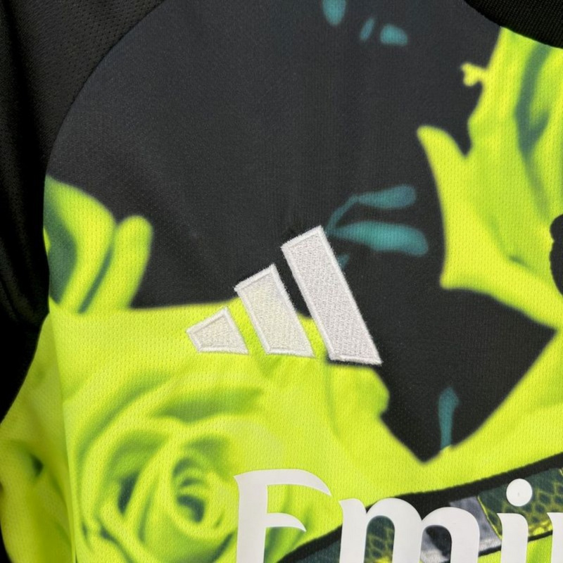 2025/26 Real Madrid Green Rose Bamboo Leaf Green Jersey Fan Version