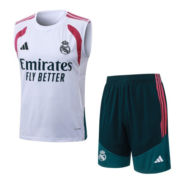 2026 Real Madrid White Training Set Shirt and Shorts