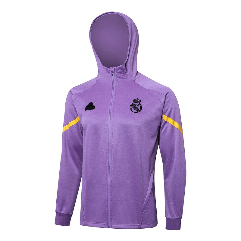 2024 Real Madrid Purple Hoodie Jacket Kit Set Football Team Shirt Sports Fashion