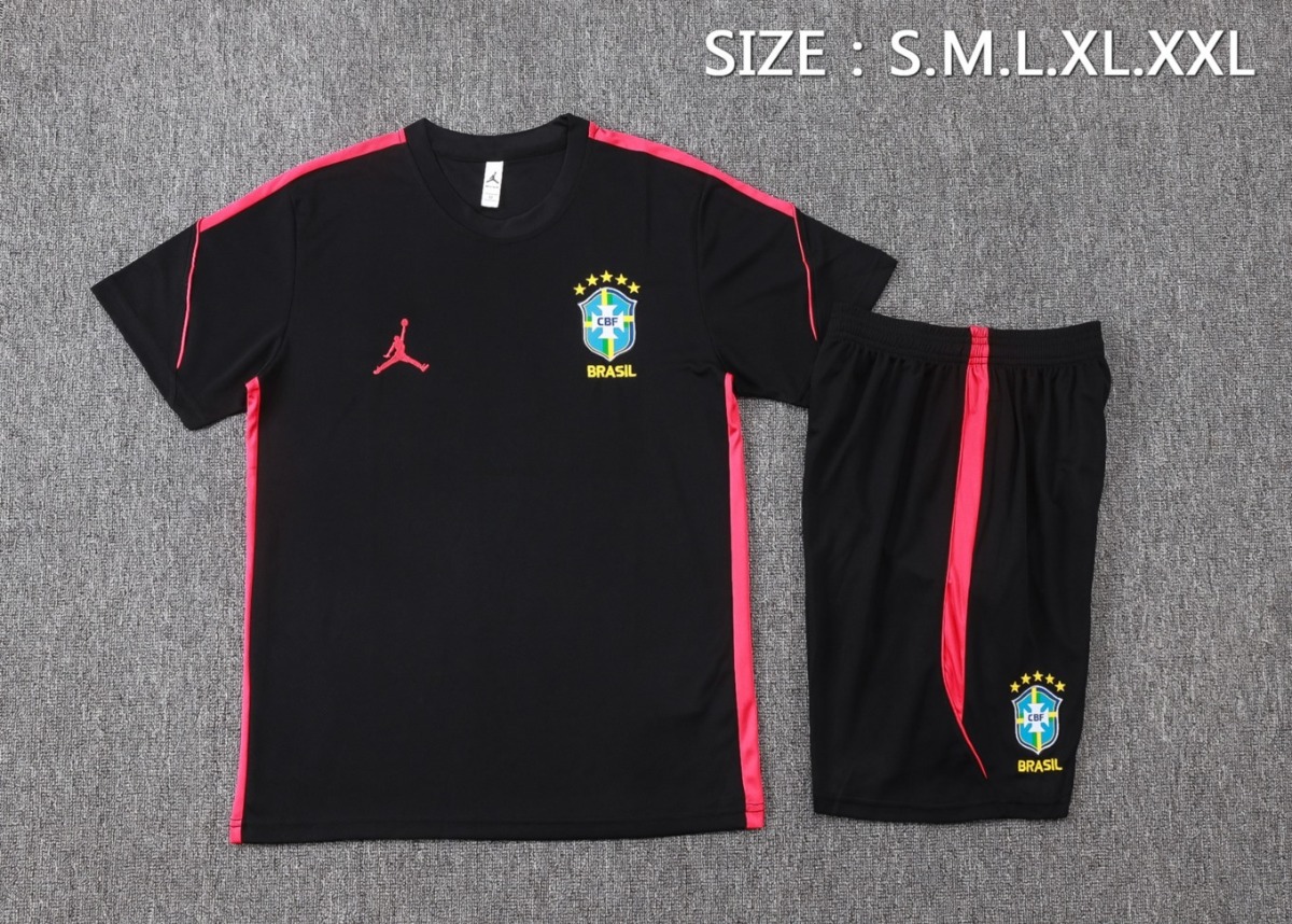 2026 Brazil Black Training Set Shirt and Shorts