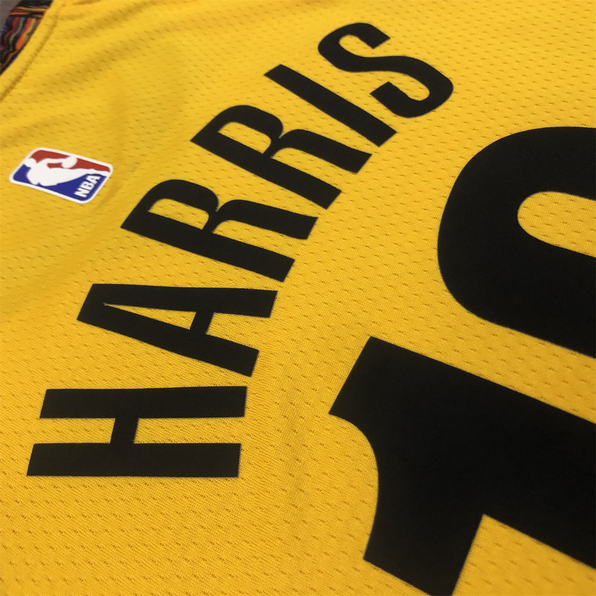 NBA Brooklyn Nets V-Neck Yellow Jersey HARRIS#12 S-XXL