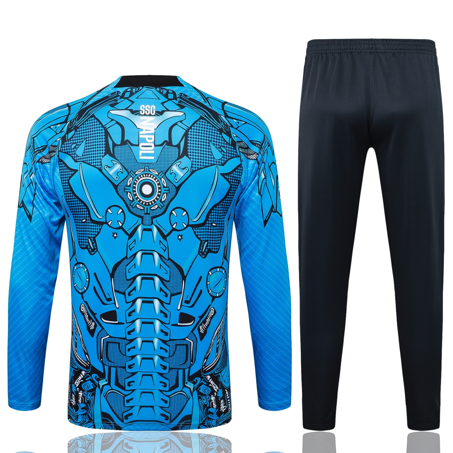 2025/26 Naples Blue Long-sleeved half-pull training kit Football team kit