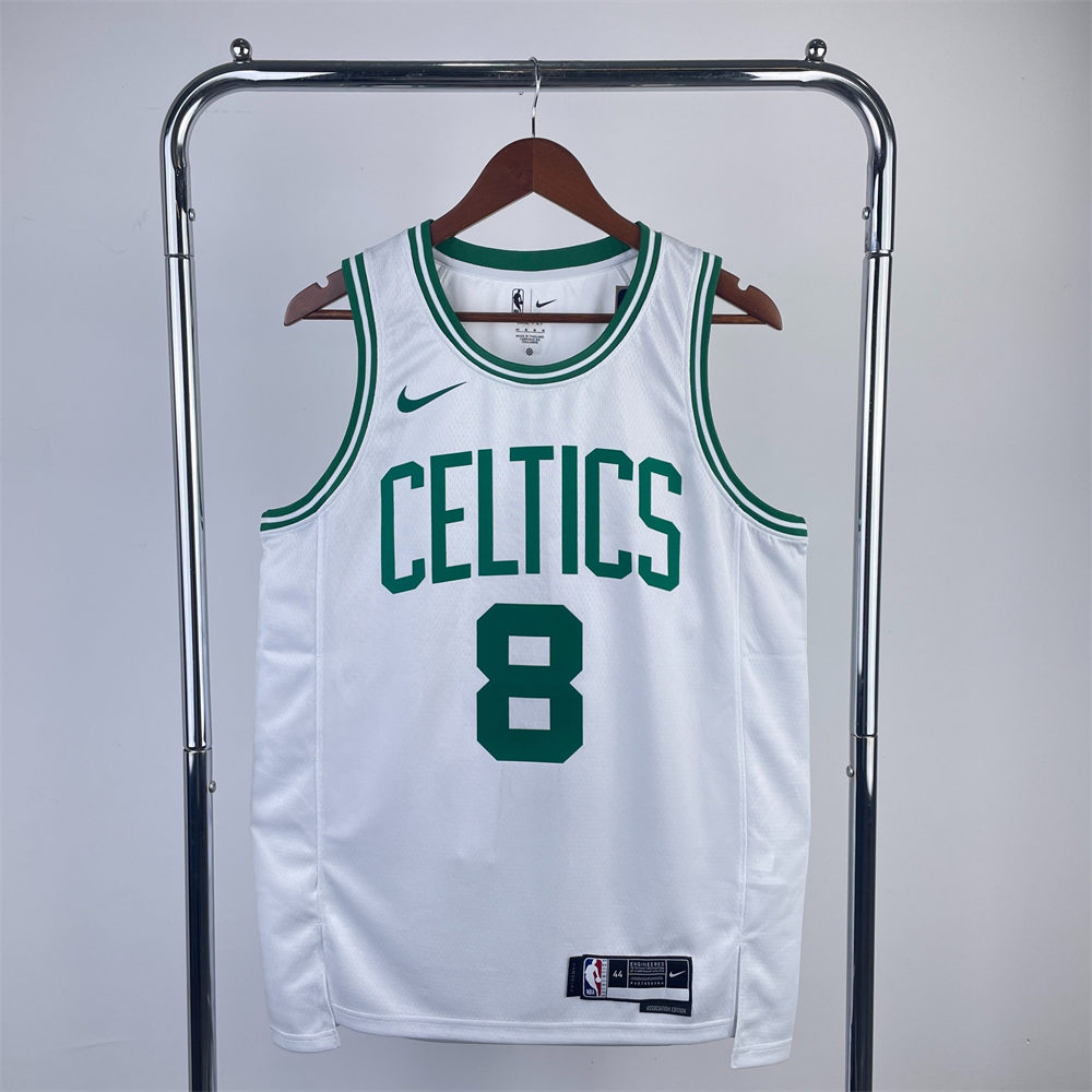 NBA Boston Celtics Round Neck White Jersey PORZINGIS#8 S-XXL