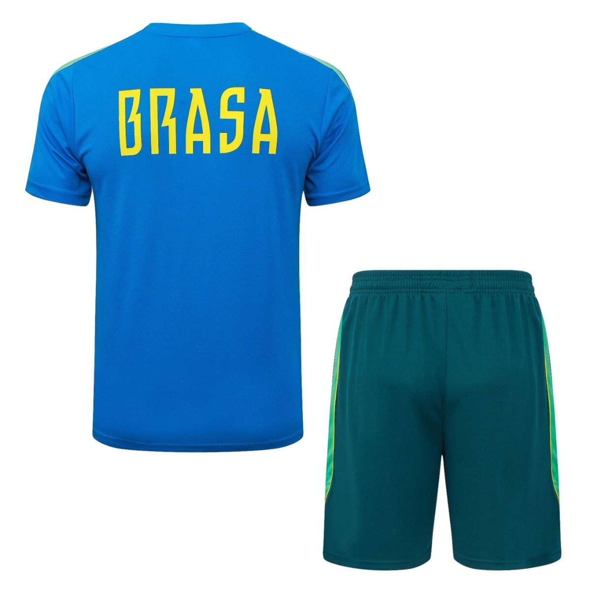 2026 Brazil Lake blue Training Set Shirt and Shorts