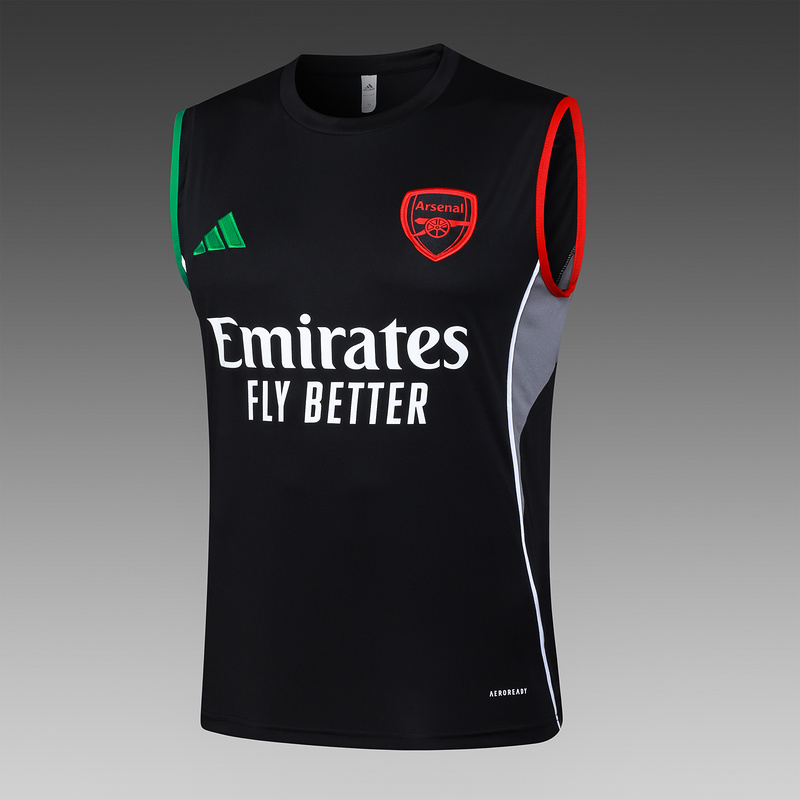 2025/26 Arsenal Black Training Set Shirt and Shorts
