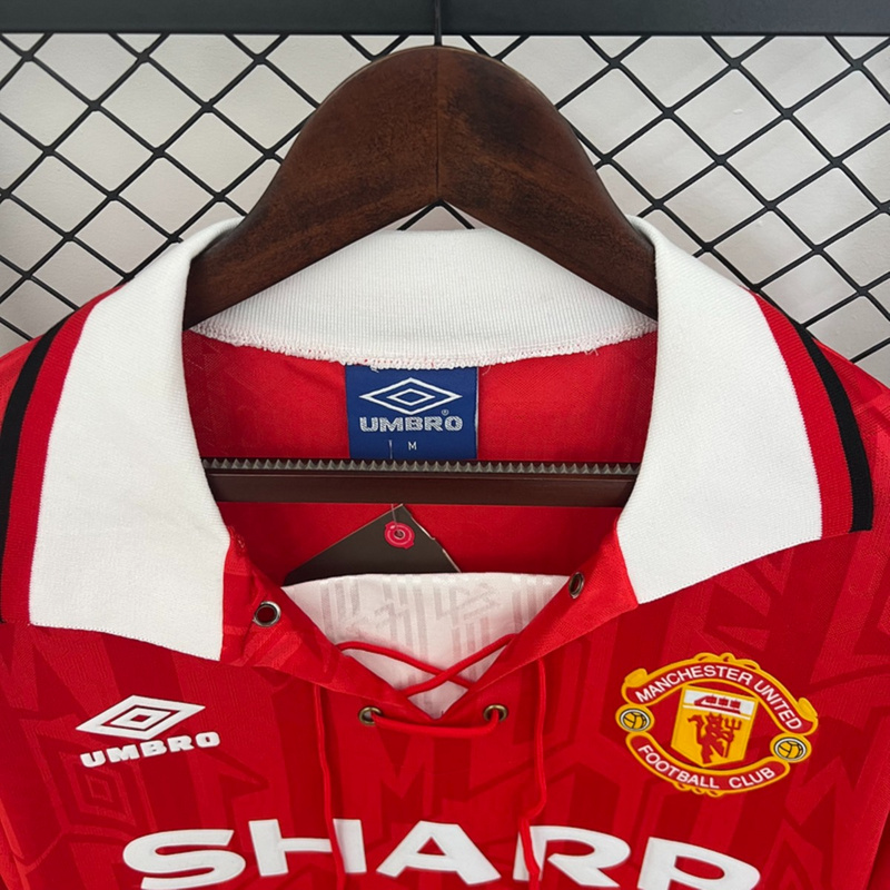 Retro Manchester United 1992/94 home Long Sleeves jersey Fan Version