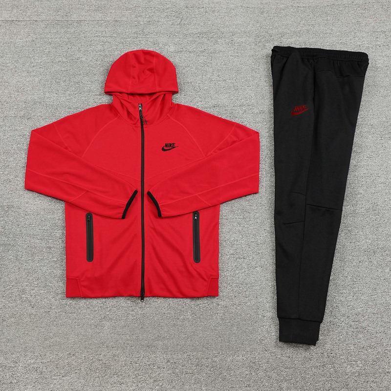 2024 Nike Red Hoodie Jacket Kit Set Football Team Shirt Sports Fashion