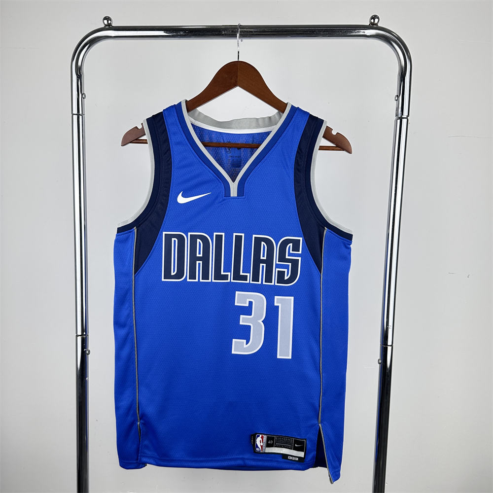 NBA Dallas Mavericks V-Neck Blue Jersey THOMPSON#31 S-XXL