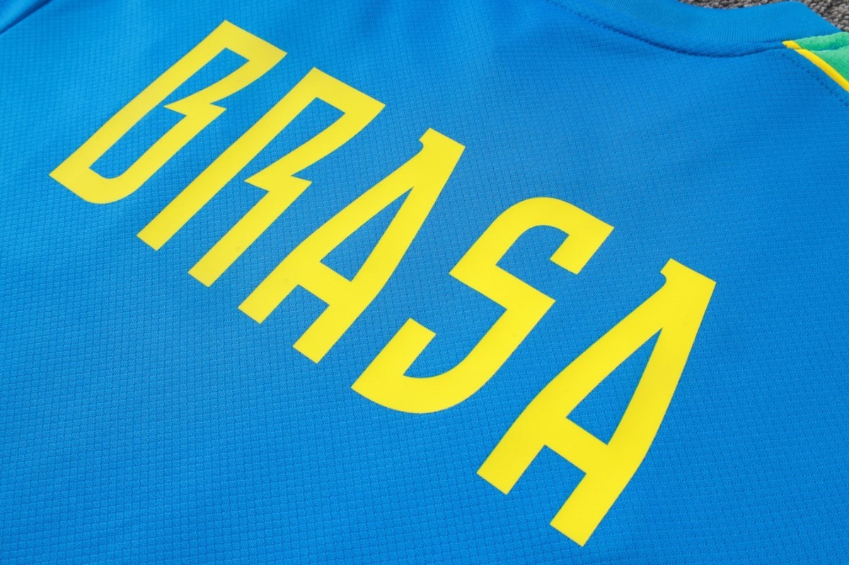2026 Brazil Lake blue Training Set Shirt and Shorts