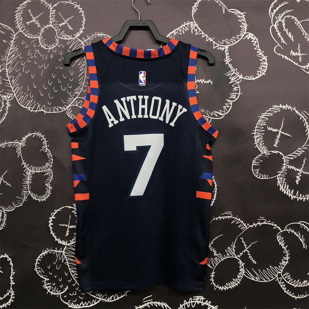 NBA New York Knicks Round Neck Black jersey S-XXL
