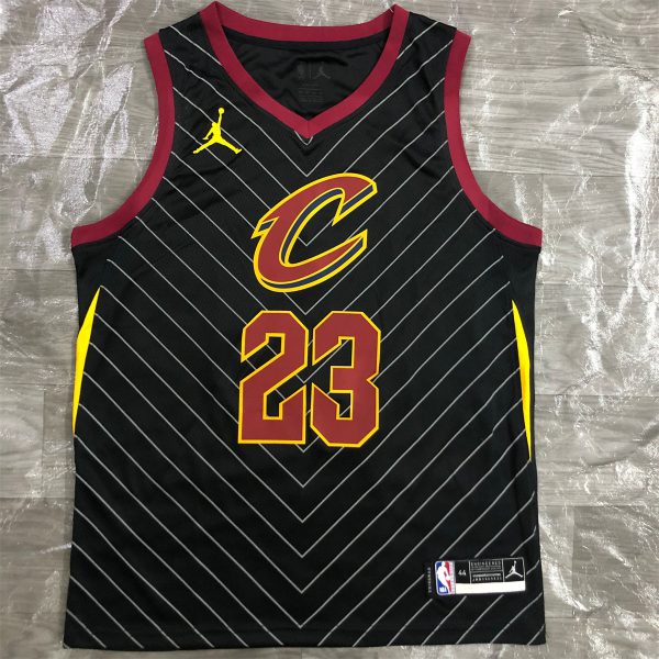 NBA Cleverland Cavaliers V-Neck Black jersey JAMES#23 S-XXL