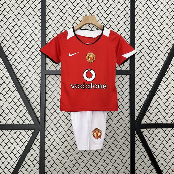 Retro Manchester United 05/06 home  jersey Kid Kits Size 16-28