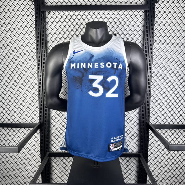 NBA Minnesota Timberwolves 2024 Round Neck City Edition Jersey TOWNS#32 S-XXL