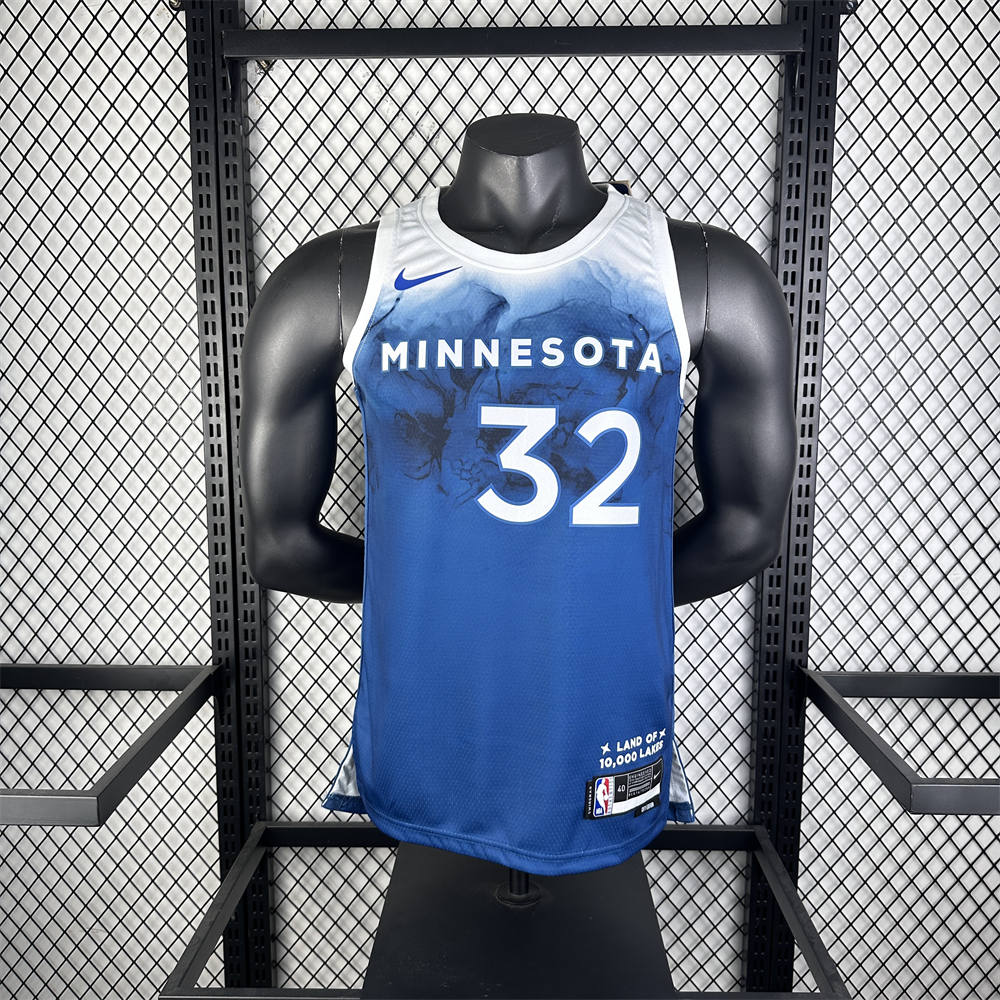 NBA Minnesota Timberwolves 2024 Round Neck City Edition Jersey TOWNS#32 S-XXL