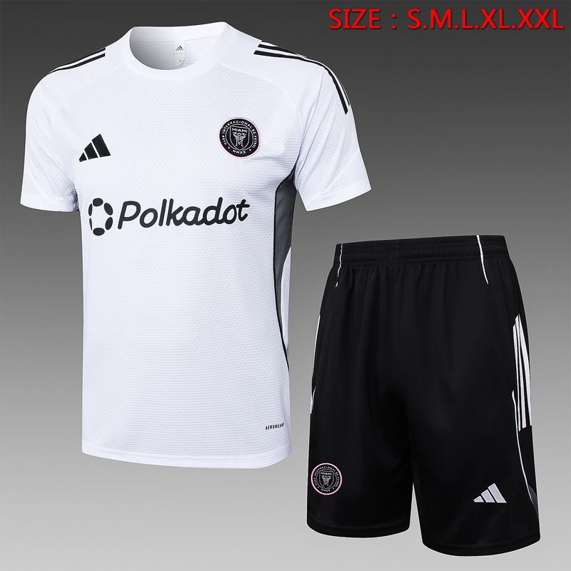2025/26 Miami White Training Set Shirt and Shorts