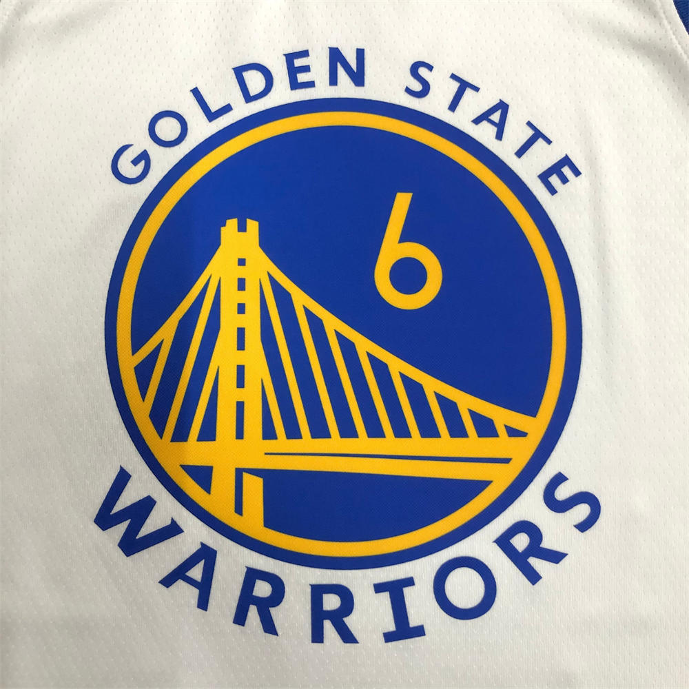 NBA Golden State Warriors V-Neck 75th anniversary White Jersey YOUNG#6 S-XXL