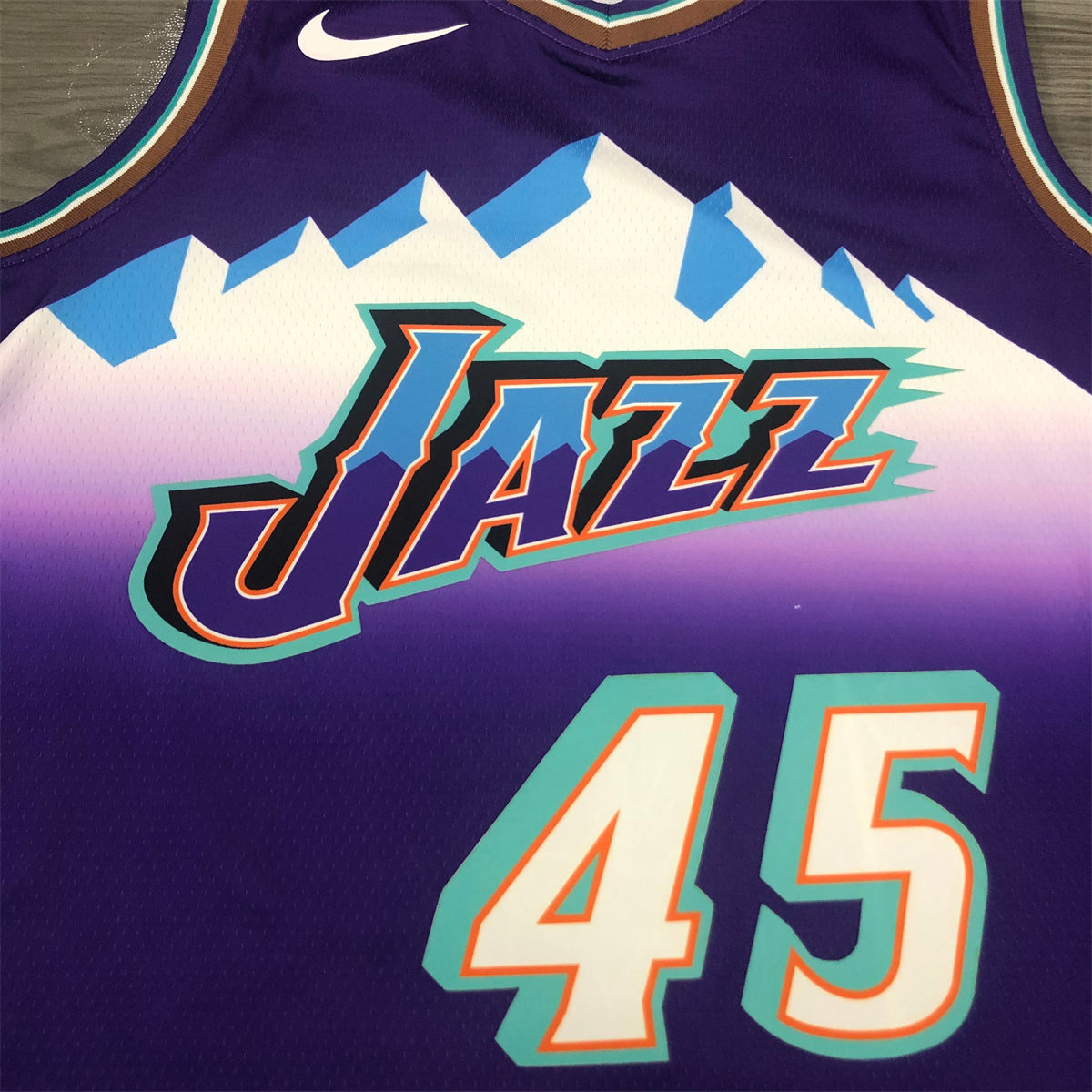 NBA Utah Jazz V-Neck Purple Jersey MITCHELL#45 S-XXL