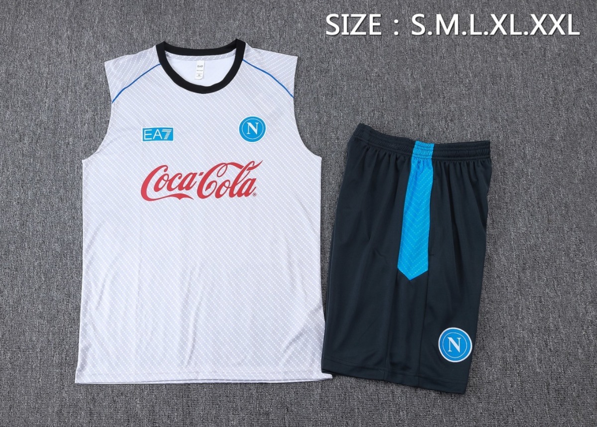 2026 Naples Light gray Training Set Shirt and Shorts