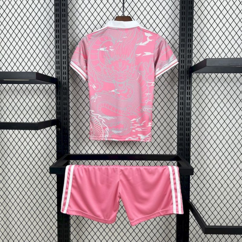 2023/24 Real Madrid Dragon edition pink jersey kids Kits size: 16-28