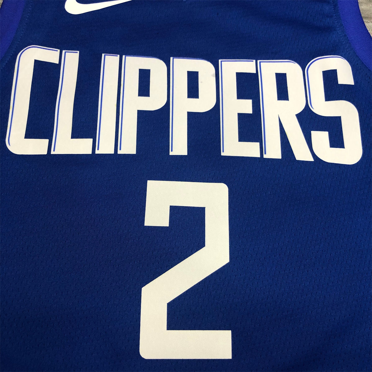 NBA Los Angeles Clippers V neck Blue Jersey LEONARD#2 S-XXL
