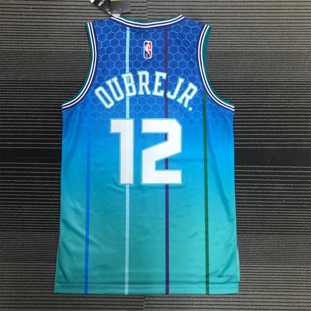 NBA Charlotte Hornets V-Neck Light Green OUBREJR#12 Jersey S-XXL