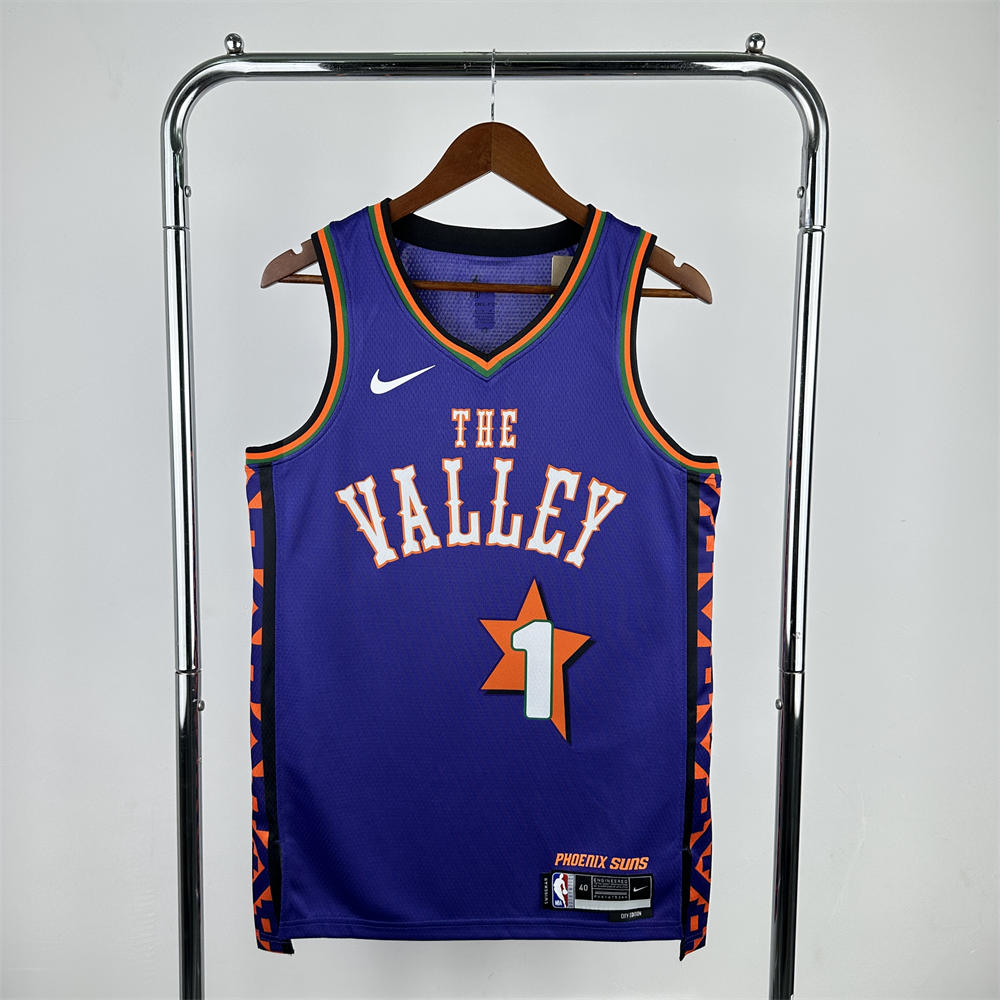 NBA Phoenix Suns 24/25 City Edition BOOKER#1 Purple Jersey S-XXL