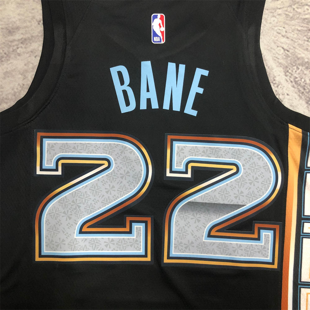 NBA Memphis Grizzies V-Neck Black Jersey BANE#22 S-XXL
