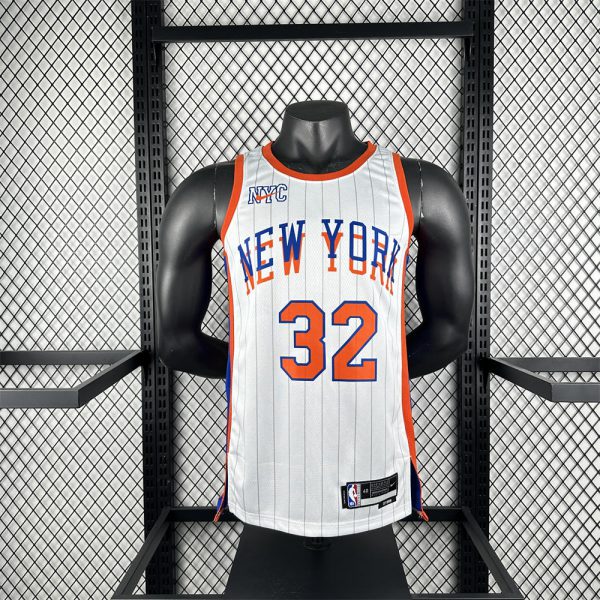 NBA New York Knicks 24/25 City Edition Round Neck White jersey TOWNS#32 S-XXL