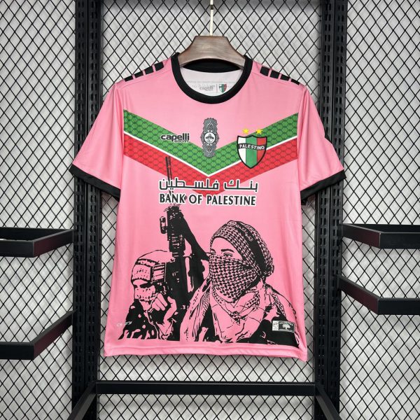 2024/25 CD Palestino Pink Graffiti Jersey Fan Version