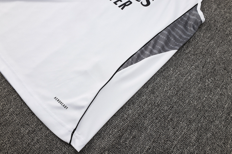 24/25 Real Madrid White Training Set Shirt and Shorts