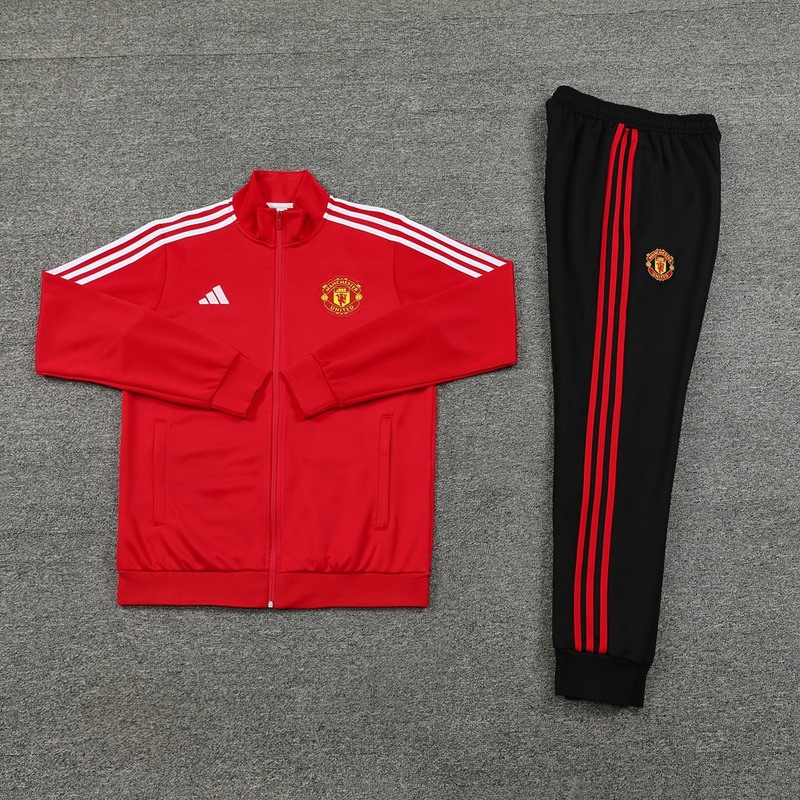 2024 Manchester United Red Jacket Training Suit Set Football Team Shirt Sports Fashion