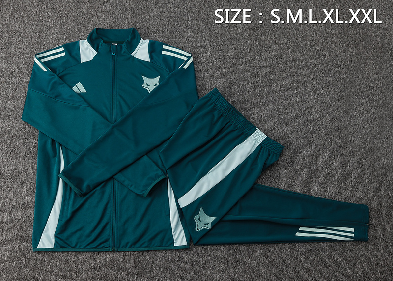 2024/25 Cruzeiro Dark green Jacket Training Suit Set Football Team Shirt Sports Fashion