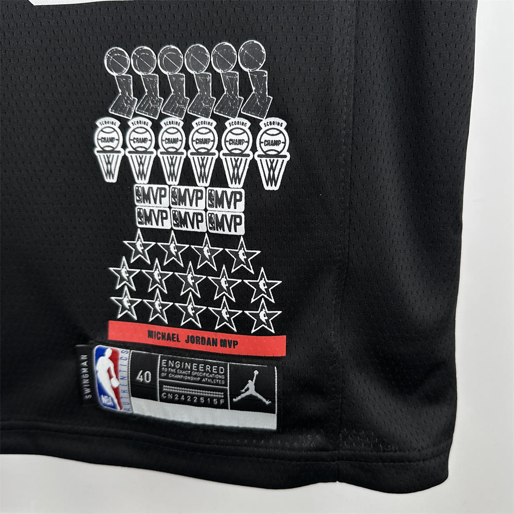 NBA Chicago Bulls Michael JORDAN#23 Honor Edition Black Jersey S-XXL