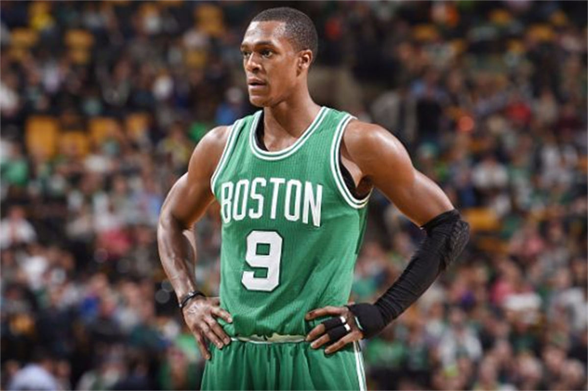 NBA Boston Celtics round neck Retro Green Jersey Rondo#9 S-XXL