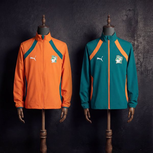 2026 Ivory Coast Orange and Green Reversible Windbreaker Sport Unifom