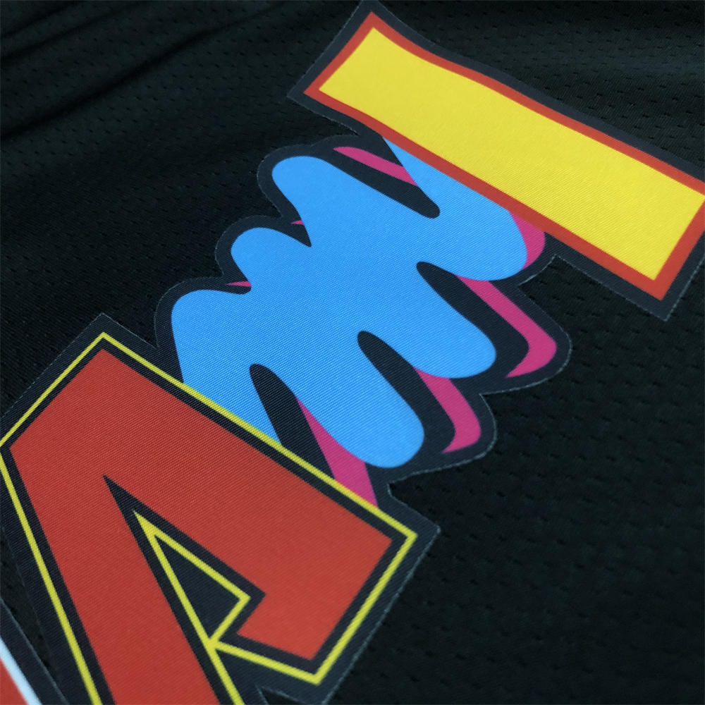 NBA Miami Hearts Round Neck Black 75th Anniversary Jersey ADEBAYO#13 S-XXL