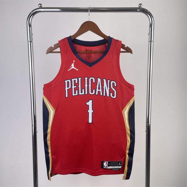 NBA New Orleans Pelicans V-Neck Dark Red jersey S-XXL