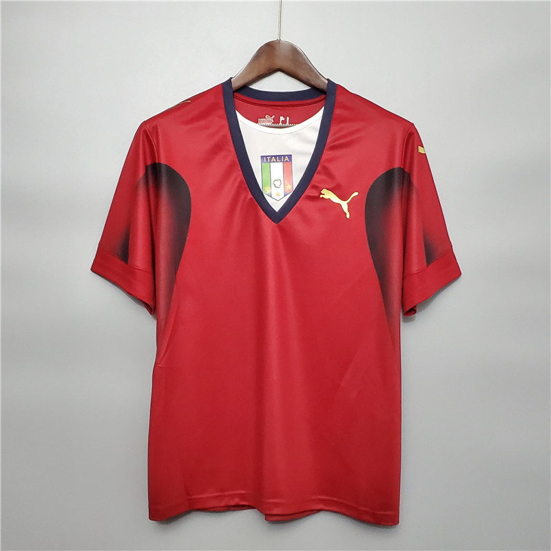 Retro Italy 2006 Red jersey Fan Version
