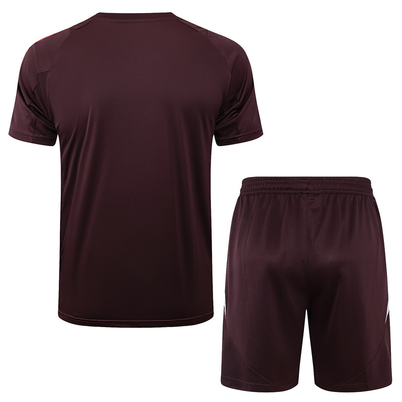 24/25 Bayern Munich Red Brown Training Set Shirt and Shorts