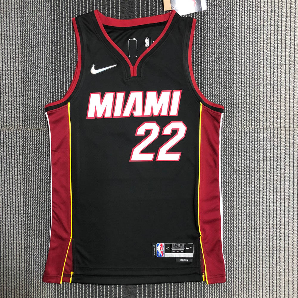 NBA Miami Hearts V-Neck Black 75th Anniversary Jersey BUTLER#22 S-XXL